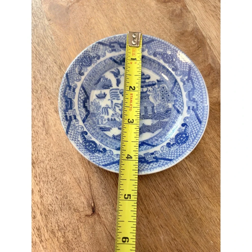 Vintage Blue Willow Saucer Made in Japan Cobalt Blue Transferware